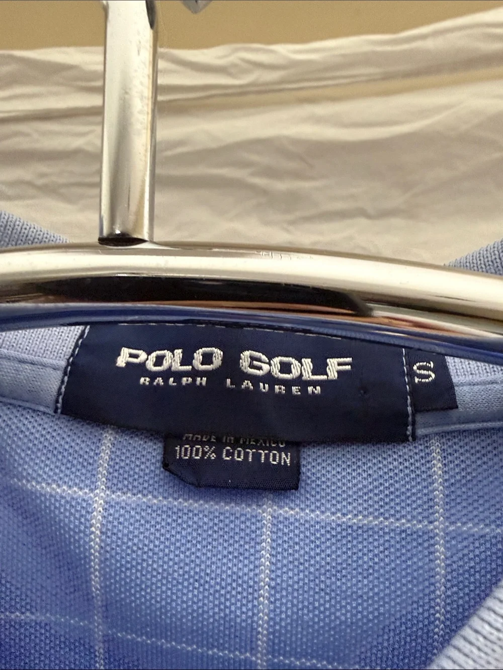 Polo by Ralph Lauren Light Blue Windowpane Polo